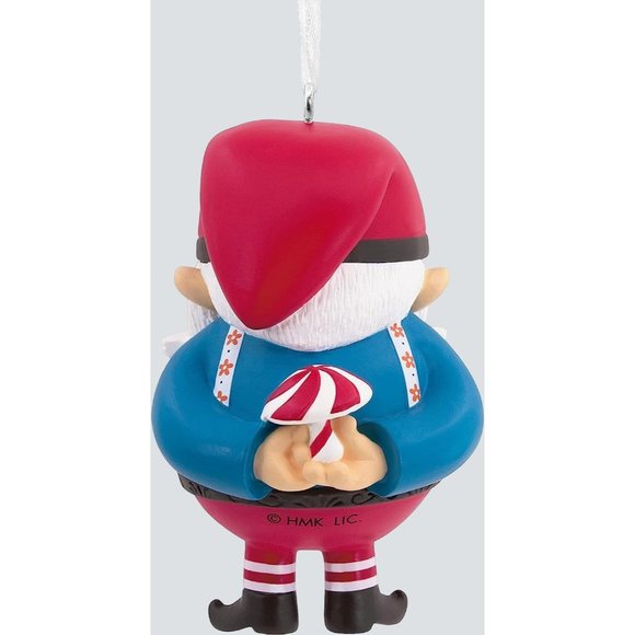 Hallmark Christmas Tree Ornament Santa Claus  Gnome Candy Cane Mushroom - Picture 2 of 2